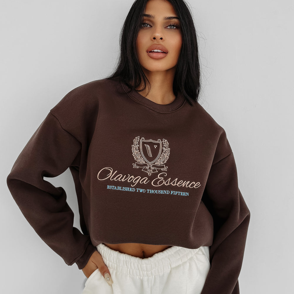 FALL ESSENCE women's sweatshirt chocolate