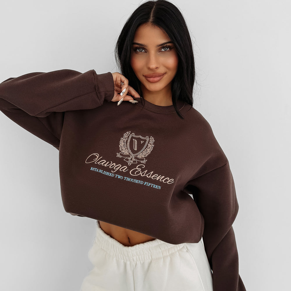 FALL ESSENCE women's sweatshirt chocolate