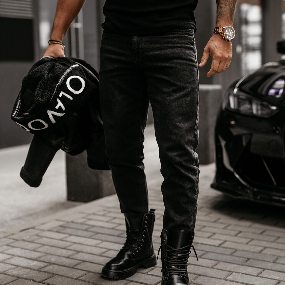 DEMAN men's trousers black
