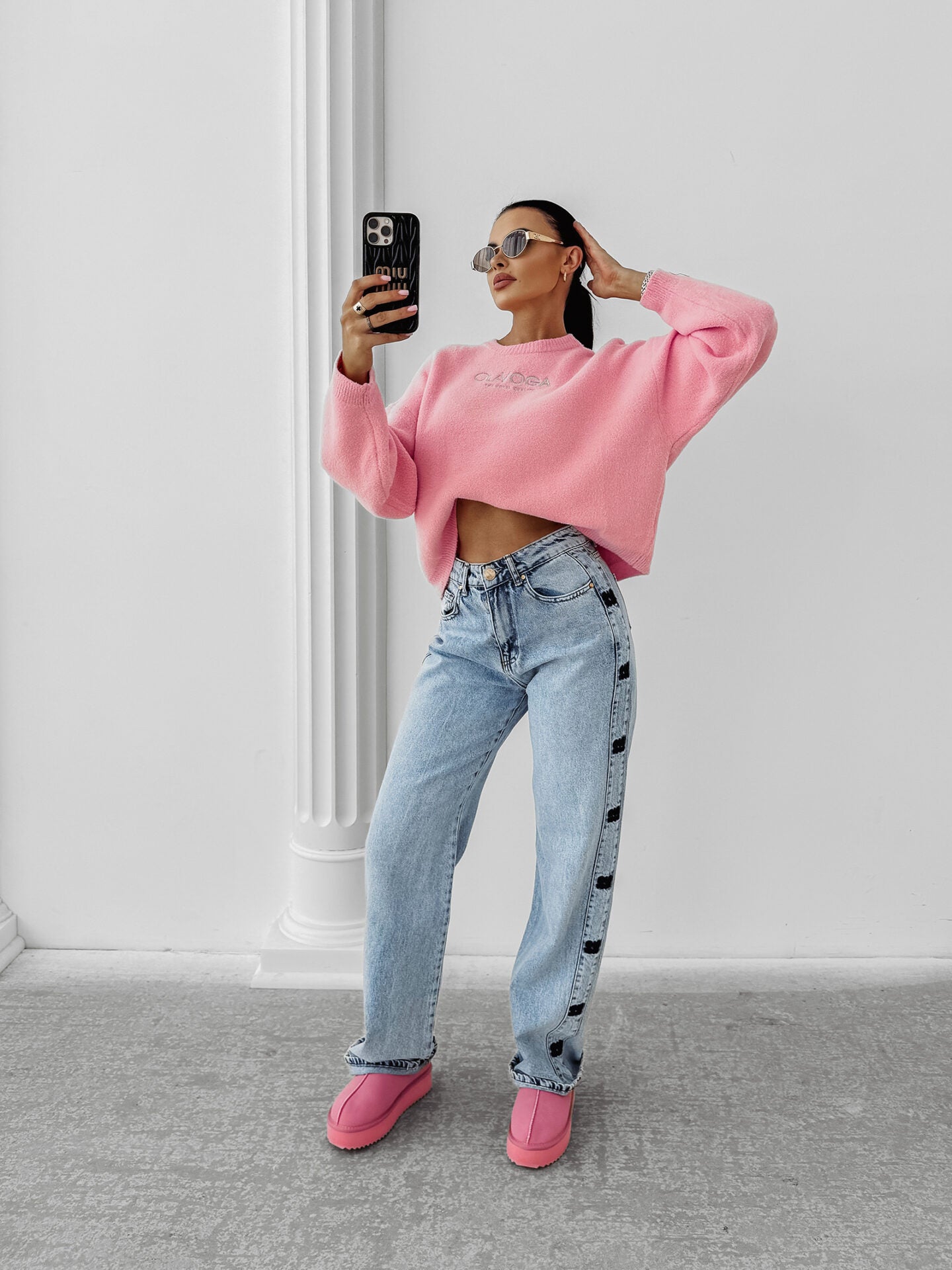 DELIA women's sweater pink