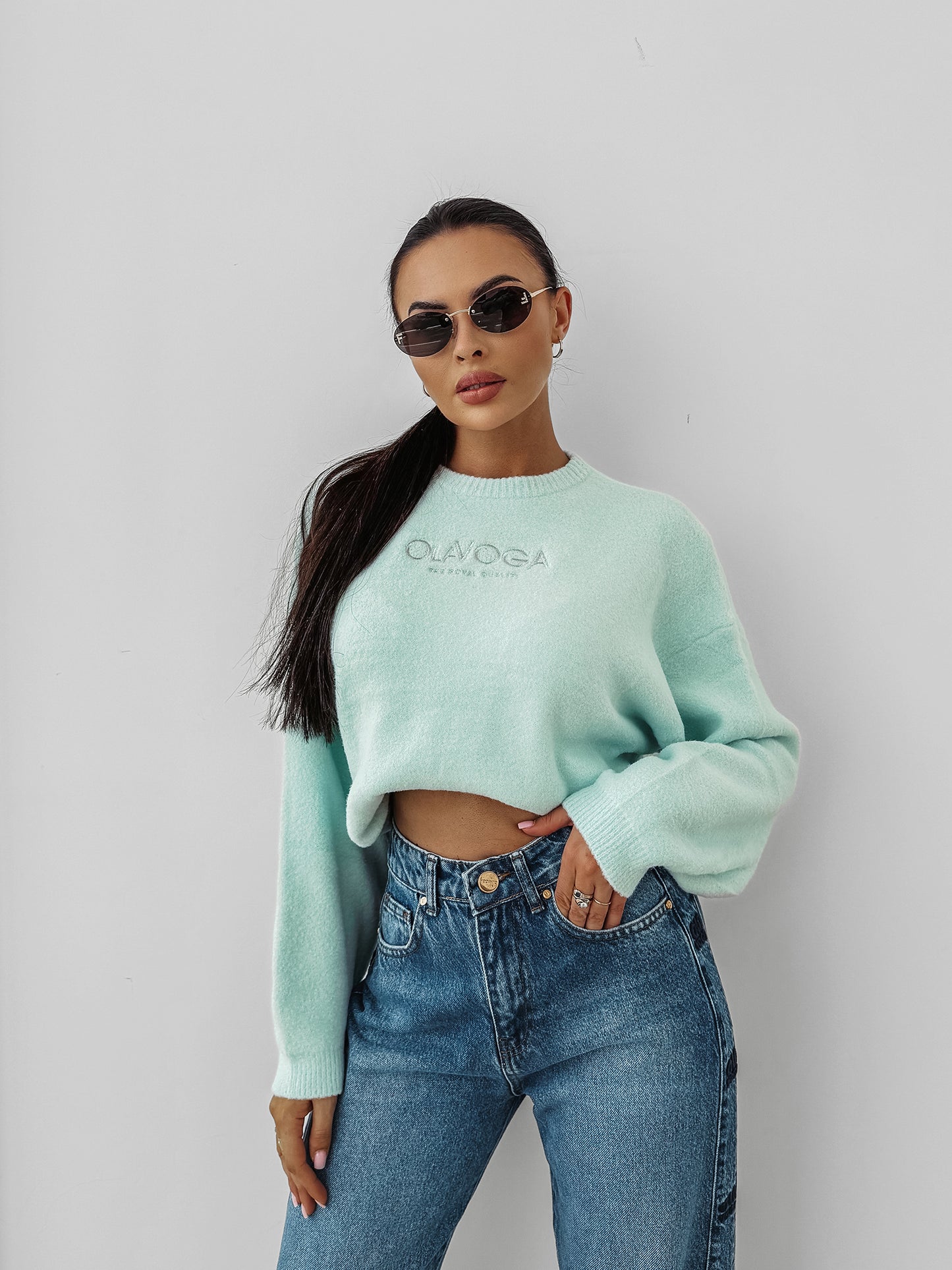 DELIA women's sweater mint