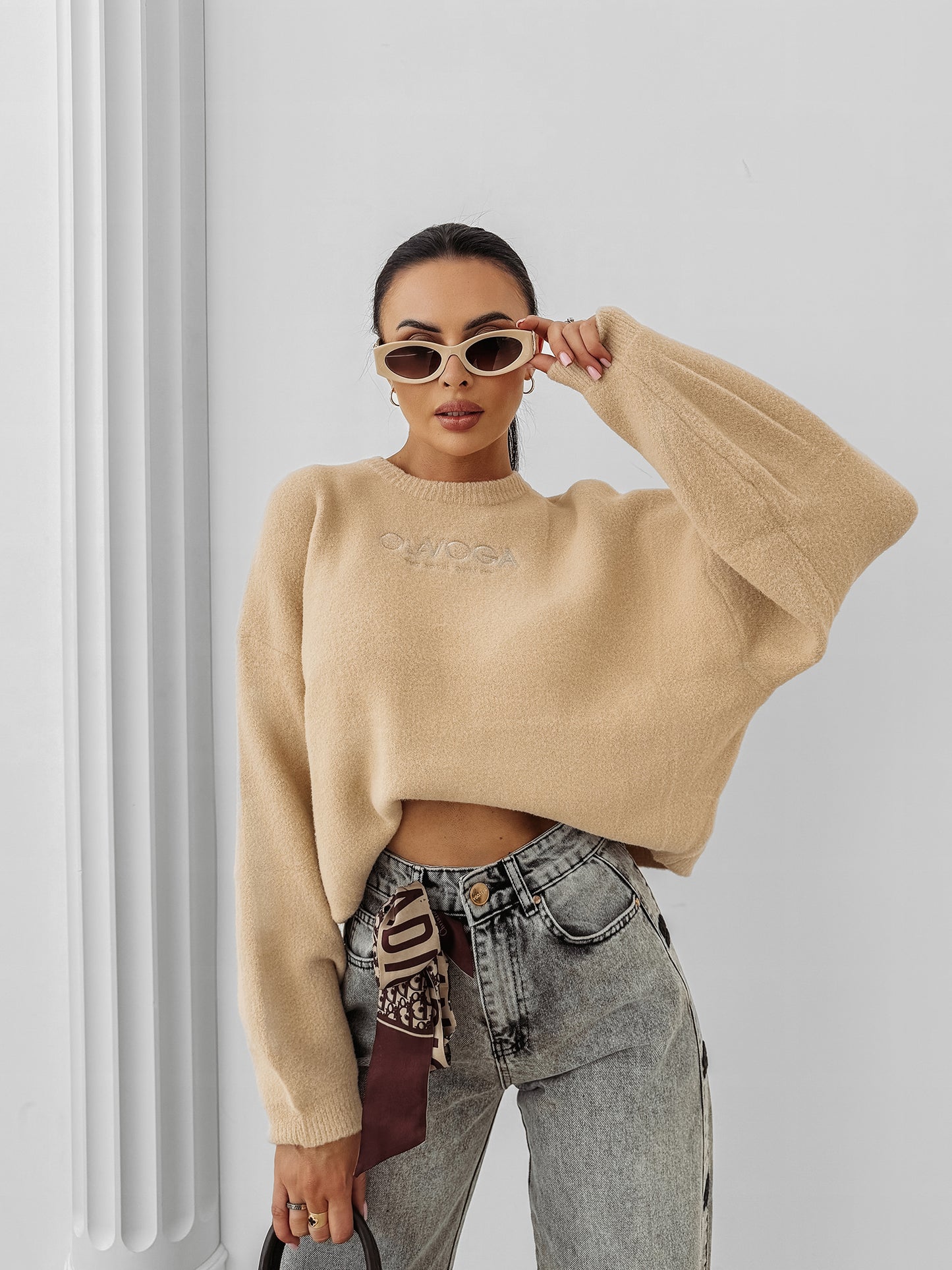 DELIA women's sweater beige
