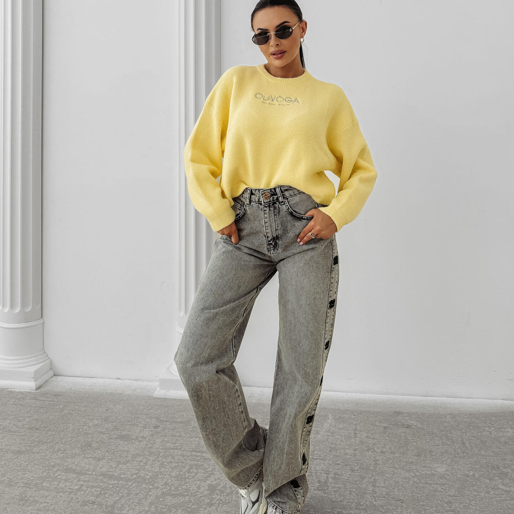 DELIA women's sweater yellow