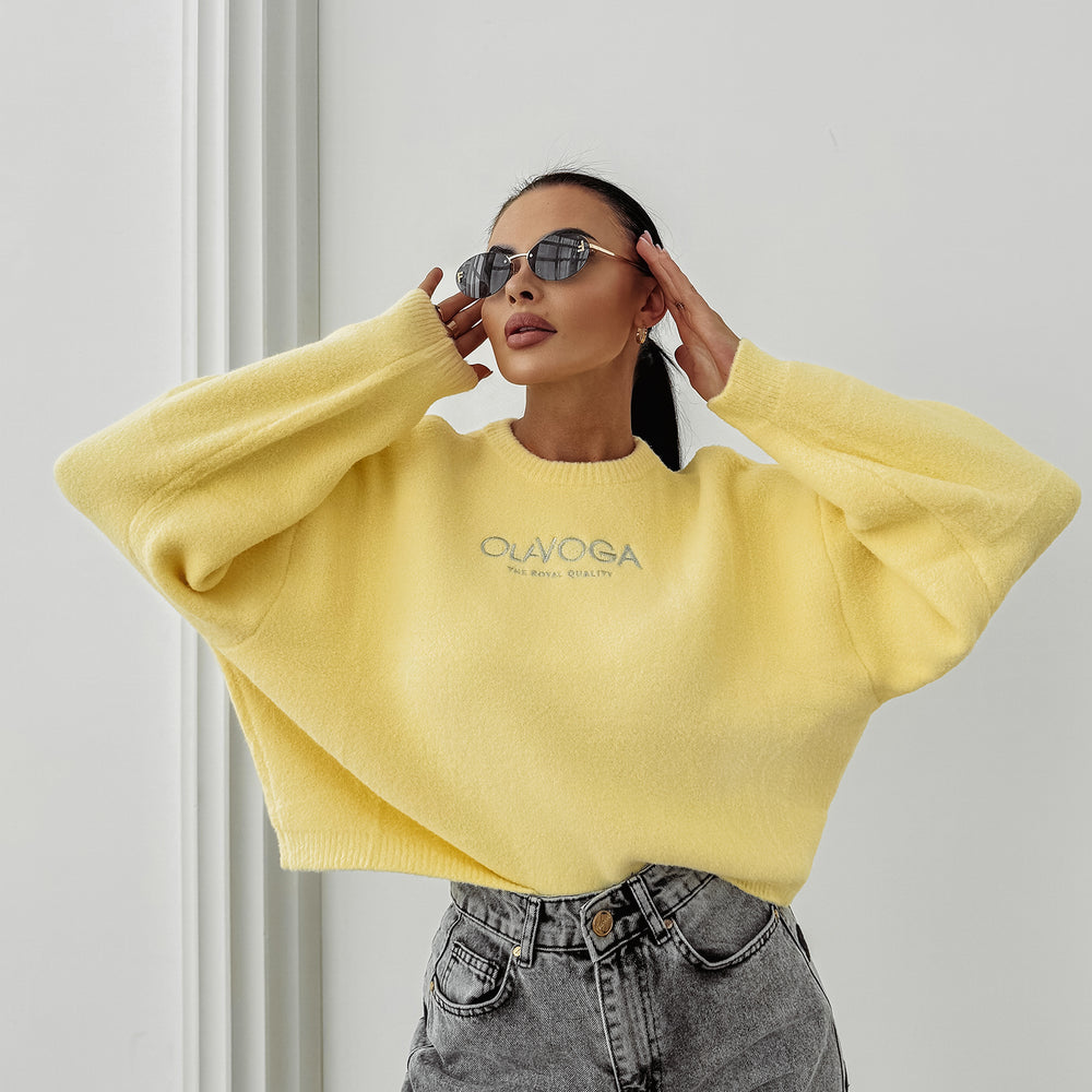 DELIA women's sweater yellow
